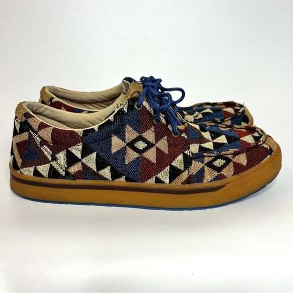 Twisted X Hooey Loper Casual Laced Shoes Western Graphic Canvas Men’s 10.5 - Picture 9 of 13